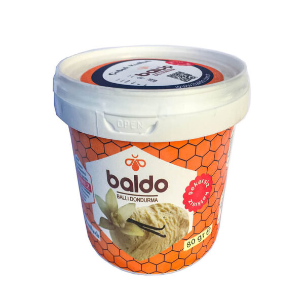 organik mini cubuk vanilyali balli dondurma baldo