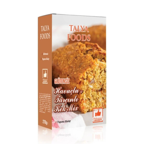 glutensiz kek mix karisim havuclu tarcinli talya foods